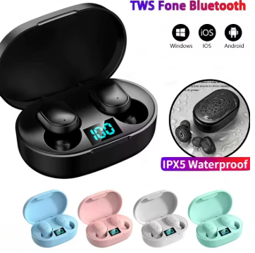 E6S Wireless Bluetooth Earphones TWS Bluetooth Headset Wireless Earbuds Noise Cancelling Earphones with Microphone Headphones