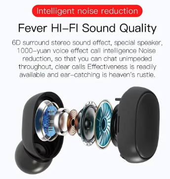 E6S Wireless Bluetooth Earphones TWS Bluetooth Headset Wireless Earbuds Noise Cancelling Earphones with Microphone Headphones
